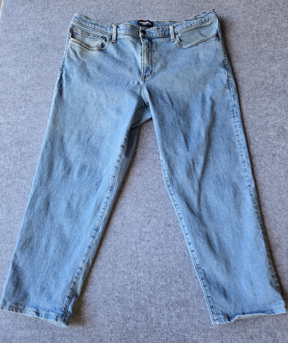 LANDS' END Men's Square Rigger Traditional Fit Jeans Straight Leg 42x28